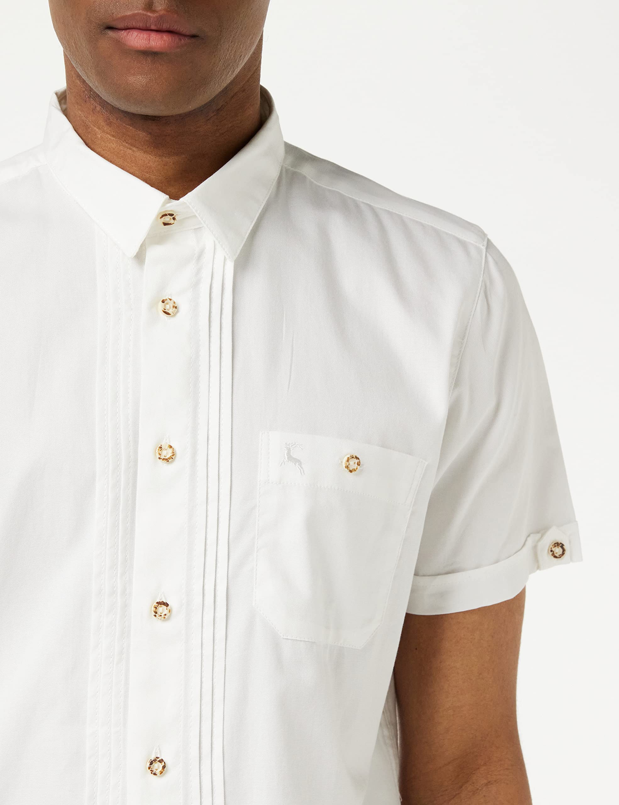 Stockerpoint Herren Kurzarm Trachtenhemd Bodo I Größe S-2XL I Traditionelles & modernes Design I Atmungsaktiv & pflegeleicht I 100% Baumwolle I Perfekt für Trachten & Festlichkeiten