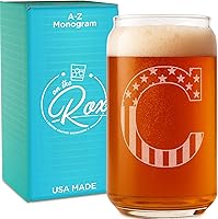 Vista 17 de Vasos de cerveza con monograma para hombres (A-Z) 16 oz - Regalos de cerveza para hombres hermano hijo papá vecino - Regalos únicos para él - Regalo