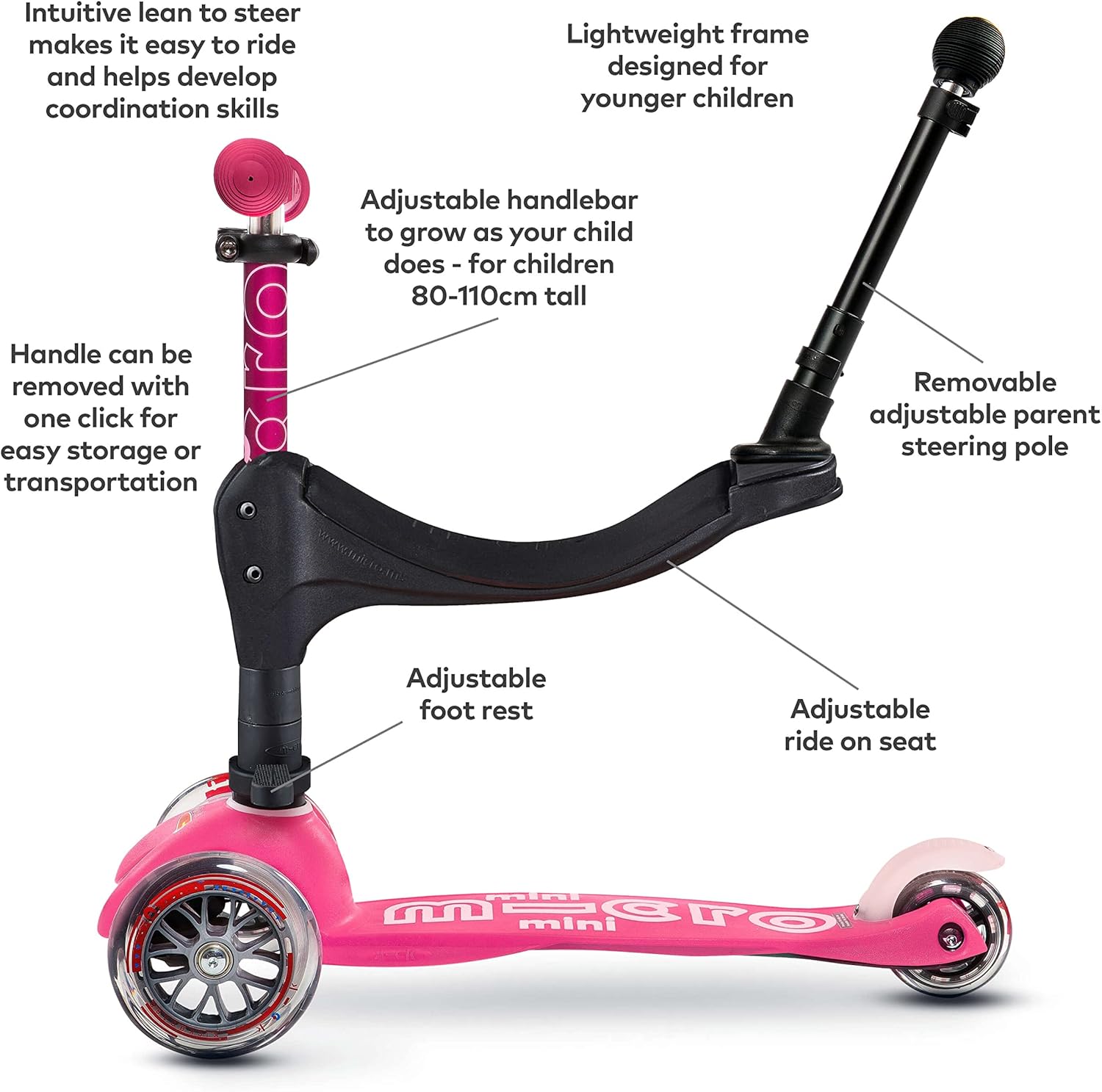 マイクロスクータージャパンマキシ マイクロ デラックス バレンタイン 軽量 ブレーキ付 誕生日 キックボード 子供向け サプライズ 5歳