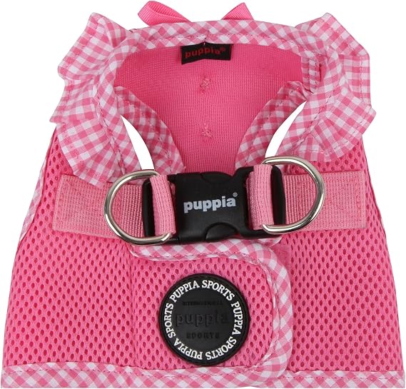 Puppia Vivien Vest Dog Harness Step-in All Season Mesh Cute No Pull No Choke Walking Training for Small Dog, Pink, X-Small