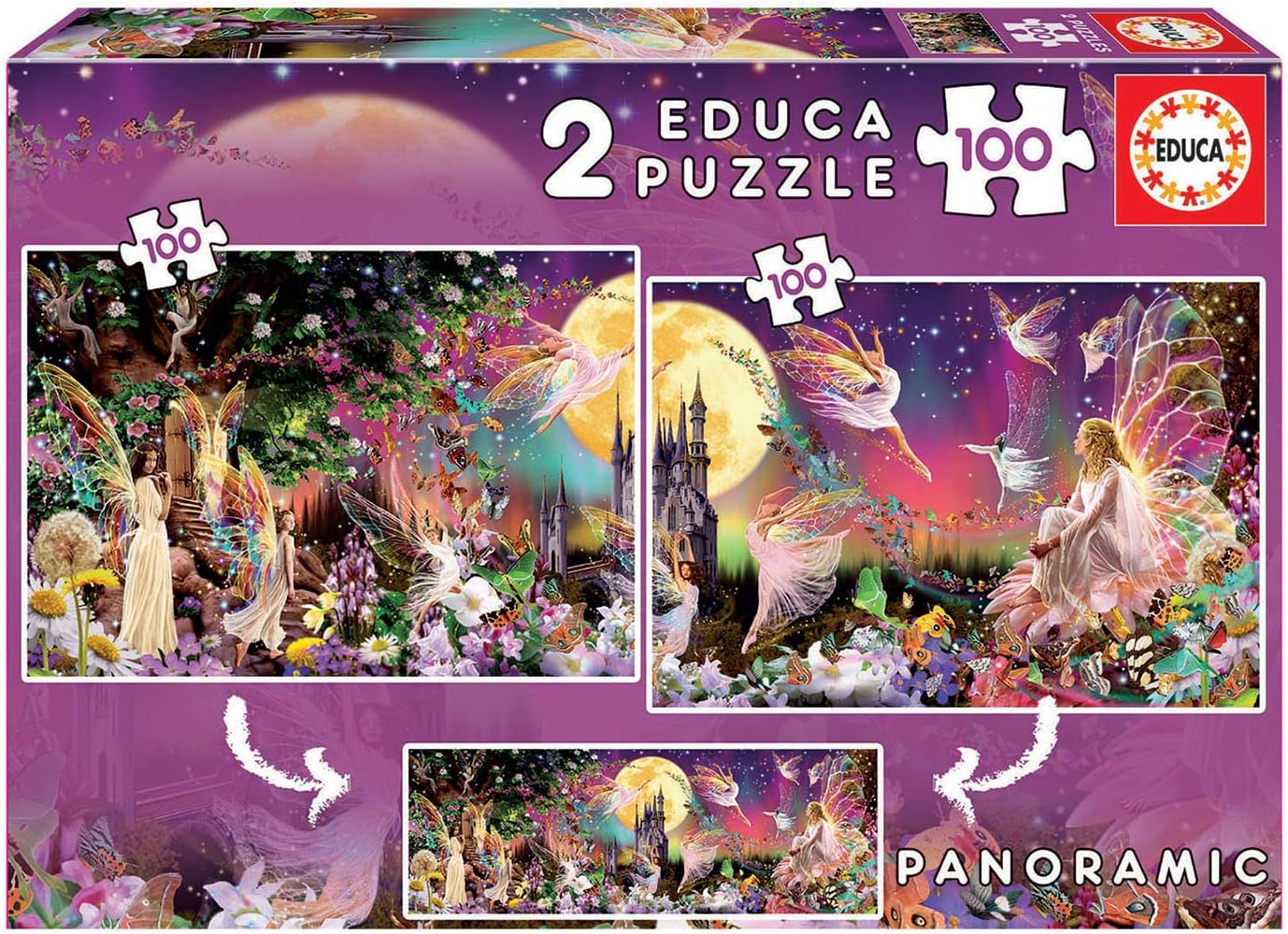 #Puzzle panorámico de 200 piezas Educa – Tríptico de Hadas por sólo 8,18€ ¡¡32% de descuento!!