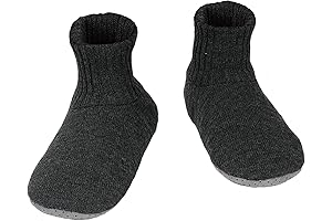 Premium Mens Slipper Socks with Non-Slip Rubber Sole