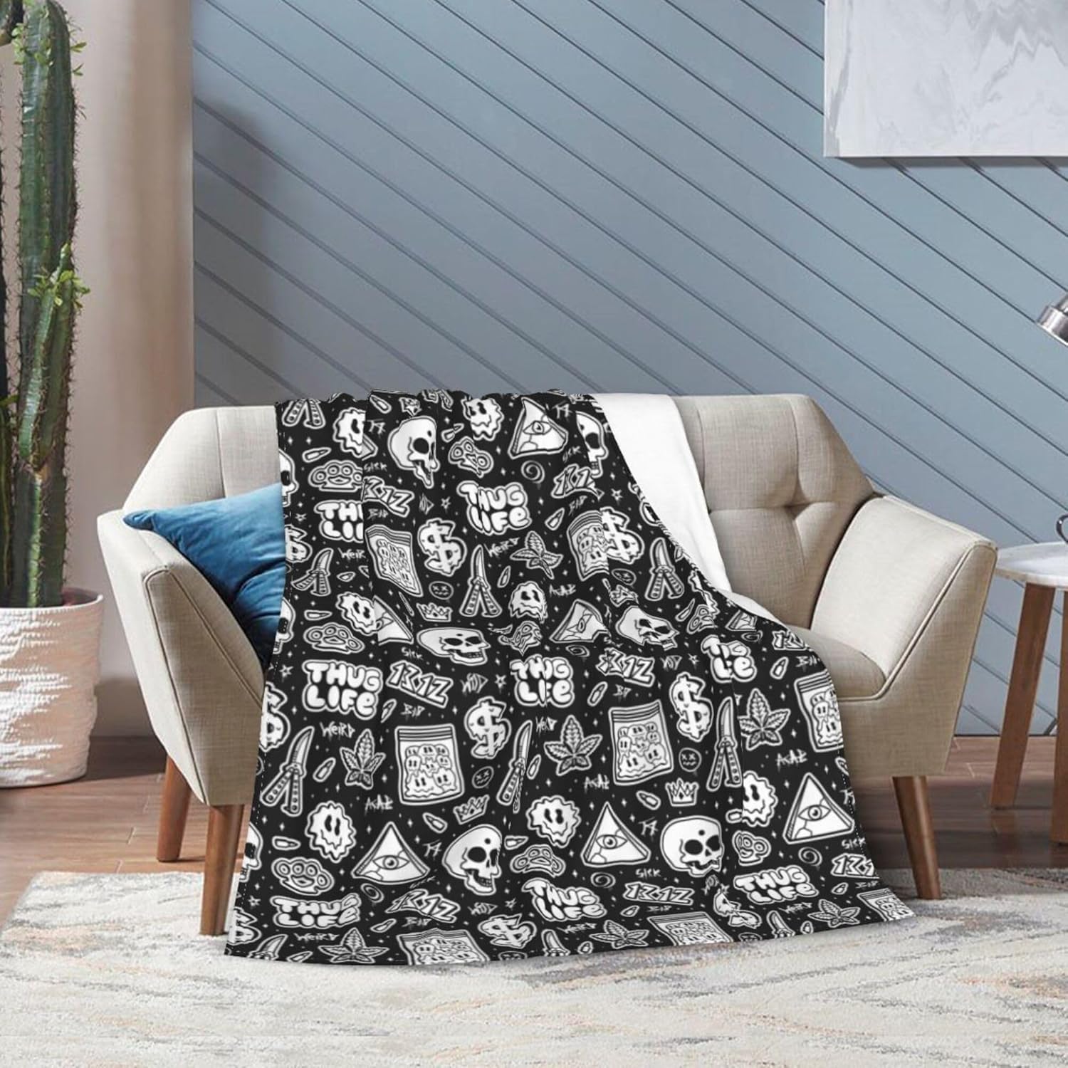 Weeds Blanket for Girls Boys Throw Bedding Room Decor Flannel Blankets for Couch Bed 80"X60"