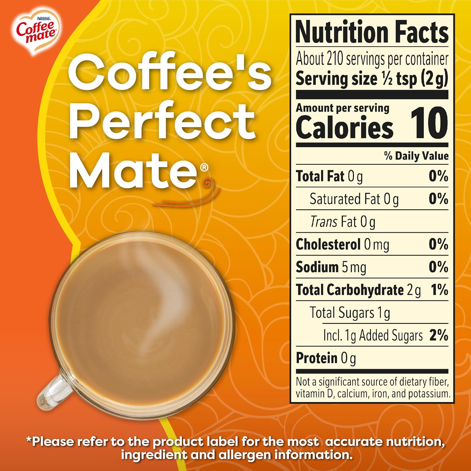 Coffee-mate Hazelnut Powdered Coffee Creamer, 15-Ounce Packages (Pack of 6)