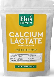 Calcium Lactate (400g ) by Elo's Premium| 100% Food Grade Calcium Lactate