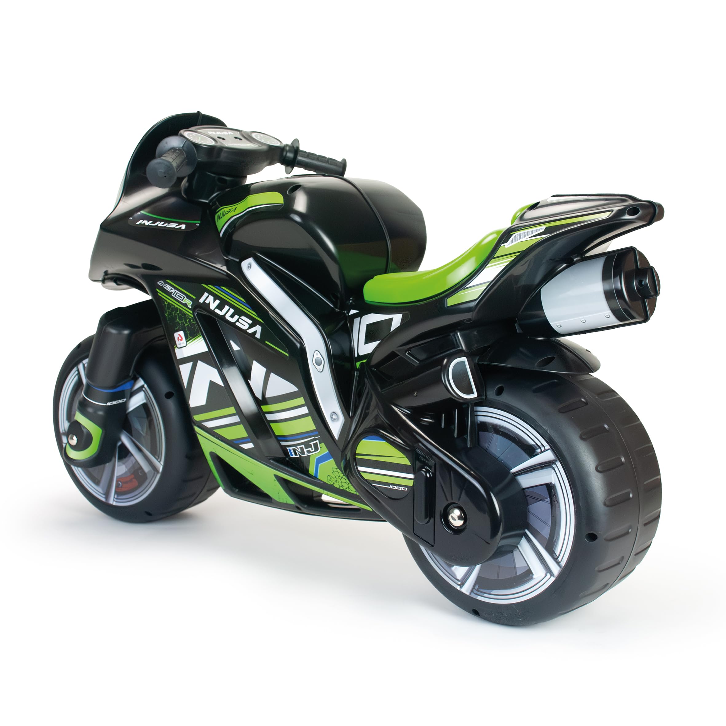 Moto Correpasillos Infantil Winner XL Negra para Niños 4 Años 5 Años 6 Años 7 Años con Diseño Estable y Deportivo Ruedas Anchas y Asa de Transporte – INJUSA