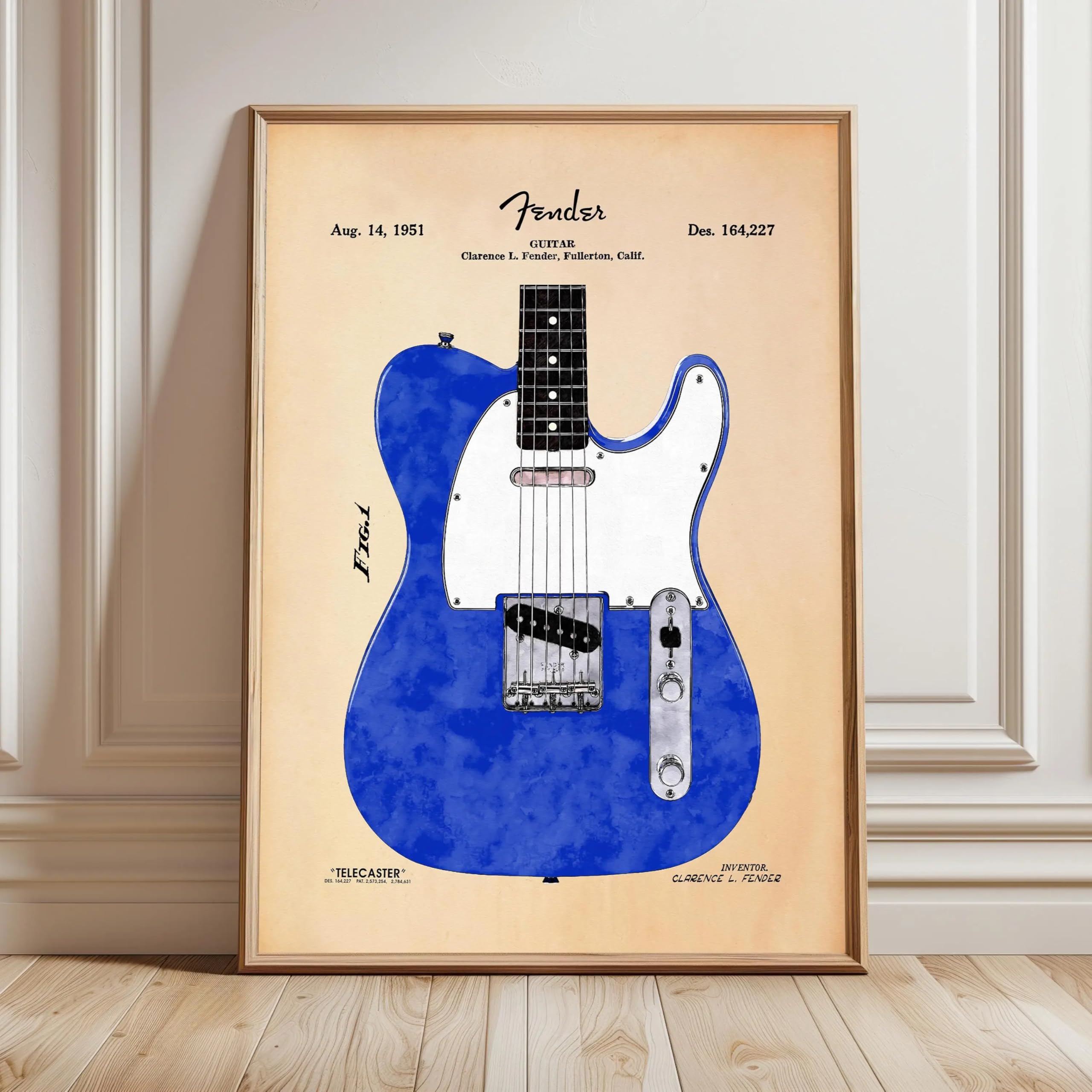 LMAIWANG Plakat Les, obrazy na płótnie, dekoracja domu, plakaty i druki na gitarze elektrycznej (60 x 80 cm/ramka wewnętrzna)