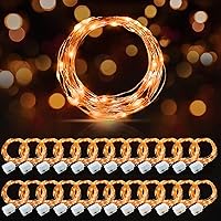 Vista 49 de AIKEI Paquete de 12 luces LED de hadas que funcionan con pilas, guirnaldas de luces impermeables de 7 pies, 20 luces LED de luciérnagas estrelladas