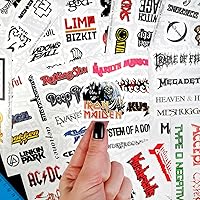 Vista 6 de BulbaCraft 100 piezas de calcomanías clásicas de rock, calcomanías de rock and roll, calcomanías de bandas rockabilly, regalos clásicos