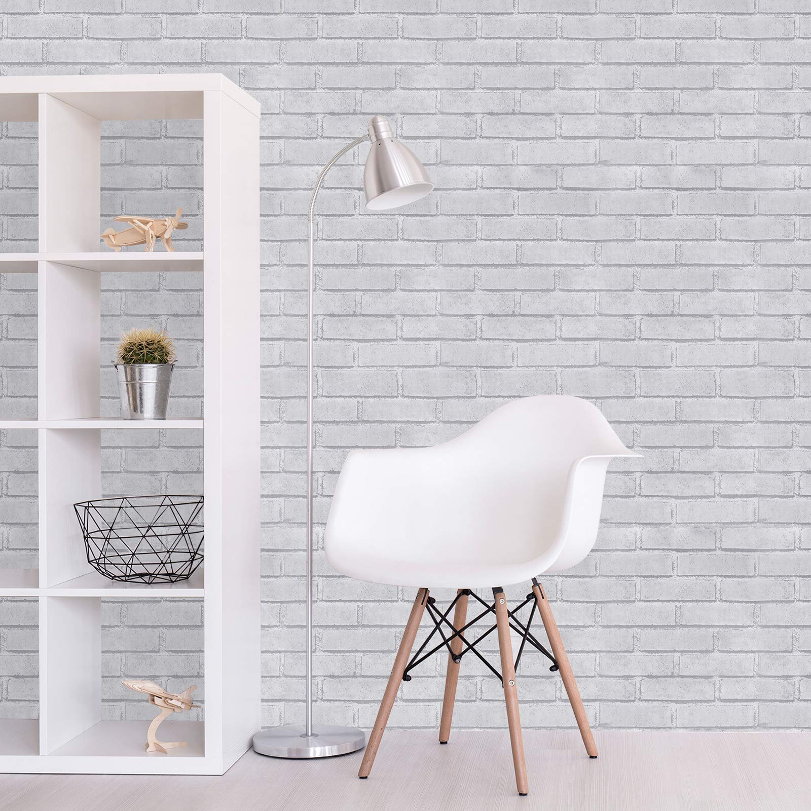 Buy White Brick Wallpaper SelfAdhesive Stick 16 x 393.7 Inches Peel