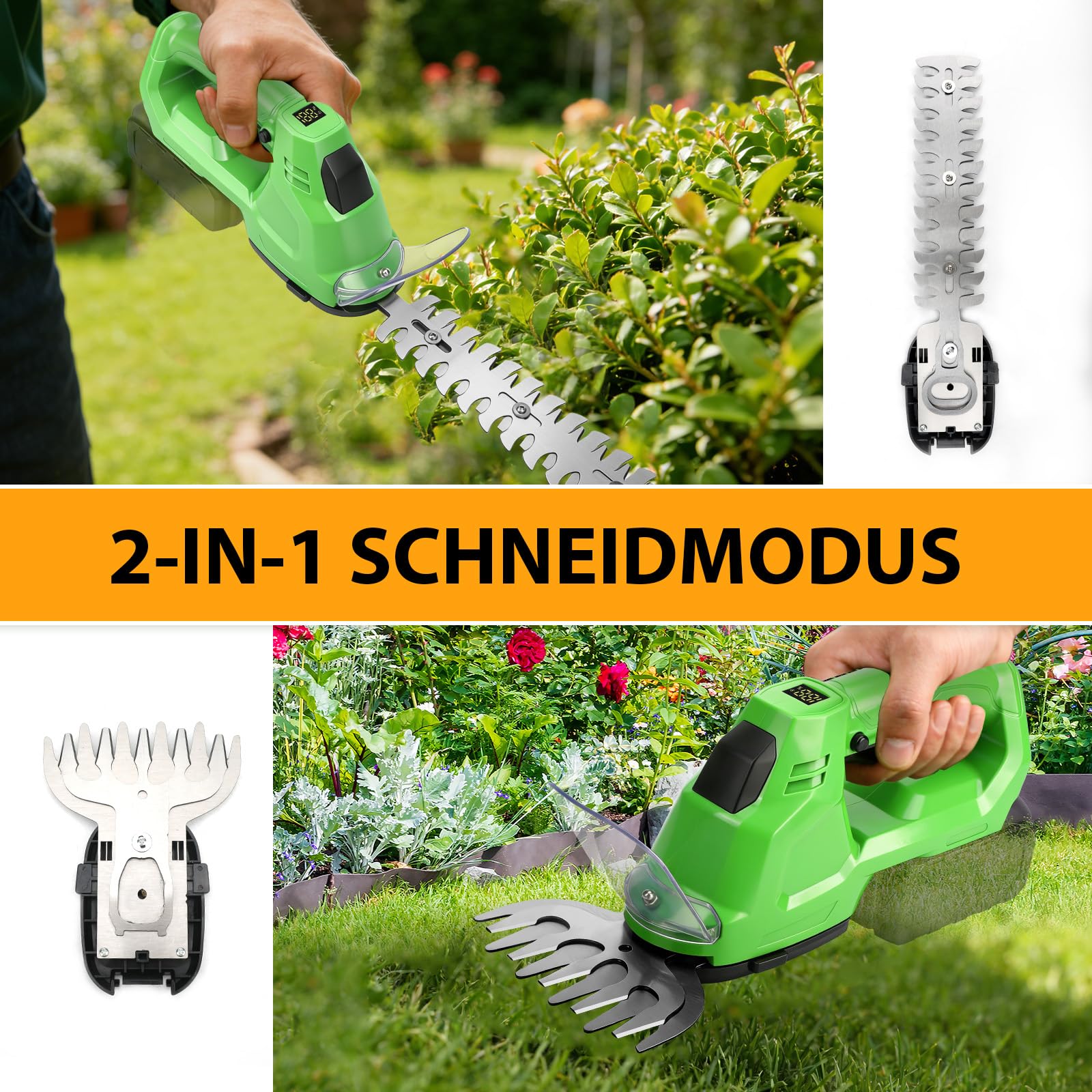 2-IN-1 Grasschere und Heckenschere Kompatibel mit Makita 18V Akkus
