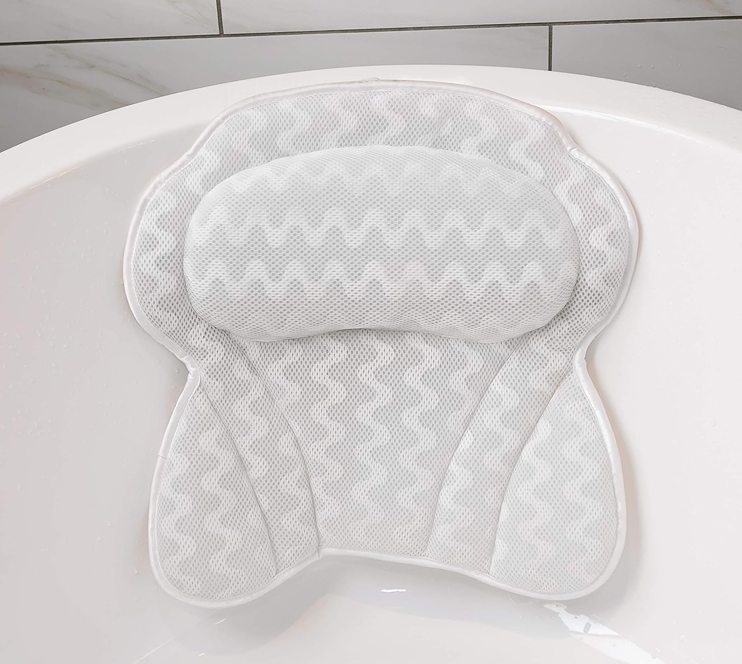 Amazon Com Bath Pillow By Soothing Company Bathtub Cushion For Neck Head Shoulder And Back Support Jacuzzi Hot Tub Headrest And Bath Tub Pillow Rest Bath Accessories Luxury Spa Comfort Beauty Personal Care