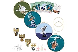 Embroidery Kit for Beginners with Animal Pattern