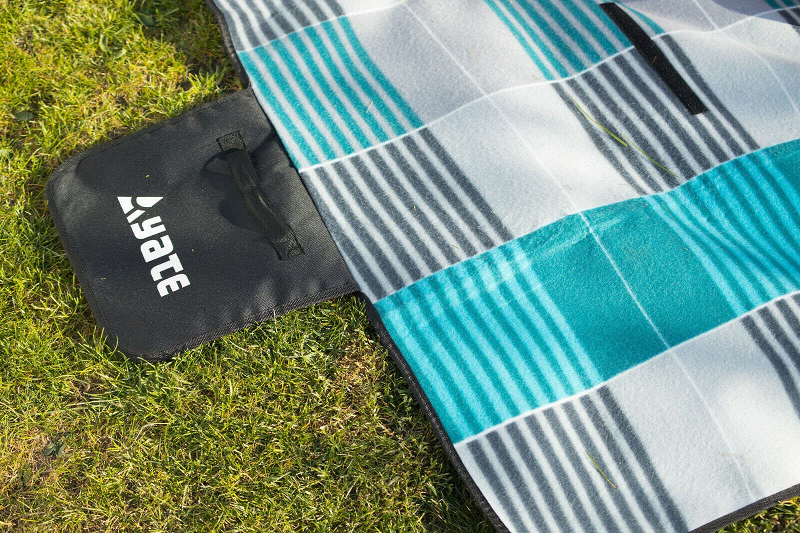 Yate Coperta da picnic XXL in pile, 200 cm x 200 cm, con maniglia, impermeabile, perfetta per le ore all'aria aperta