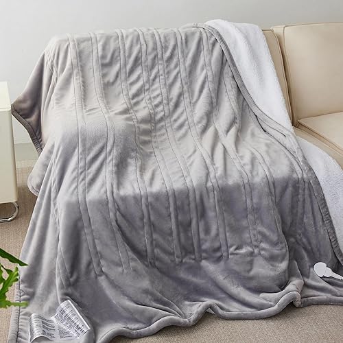 XINIUSLEEP Manta térmica de franela Sherpa eléctrica, manta de calefacción con 3 niveles de calefacción y apagado automático de 4 horas y disponible en Yaxa Venezuela