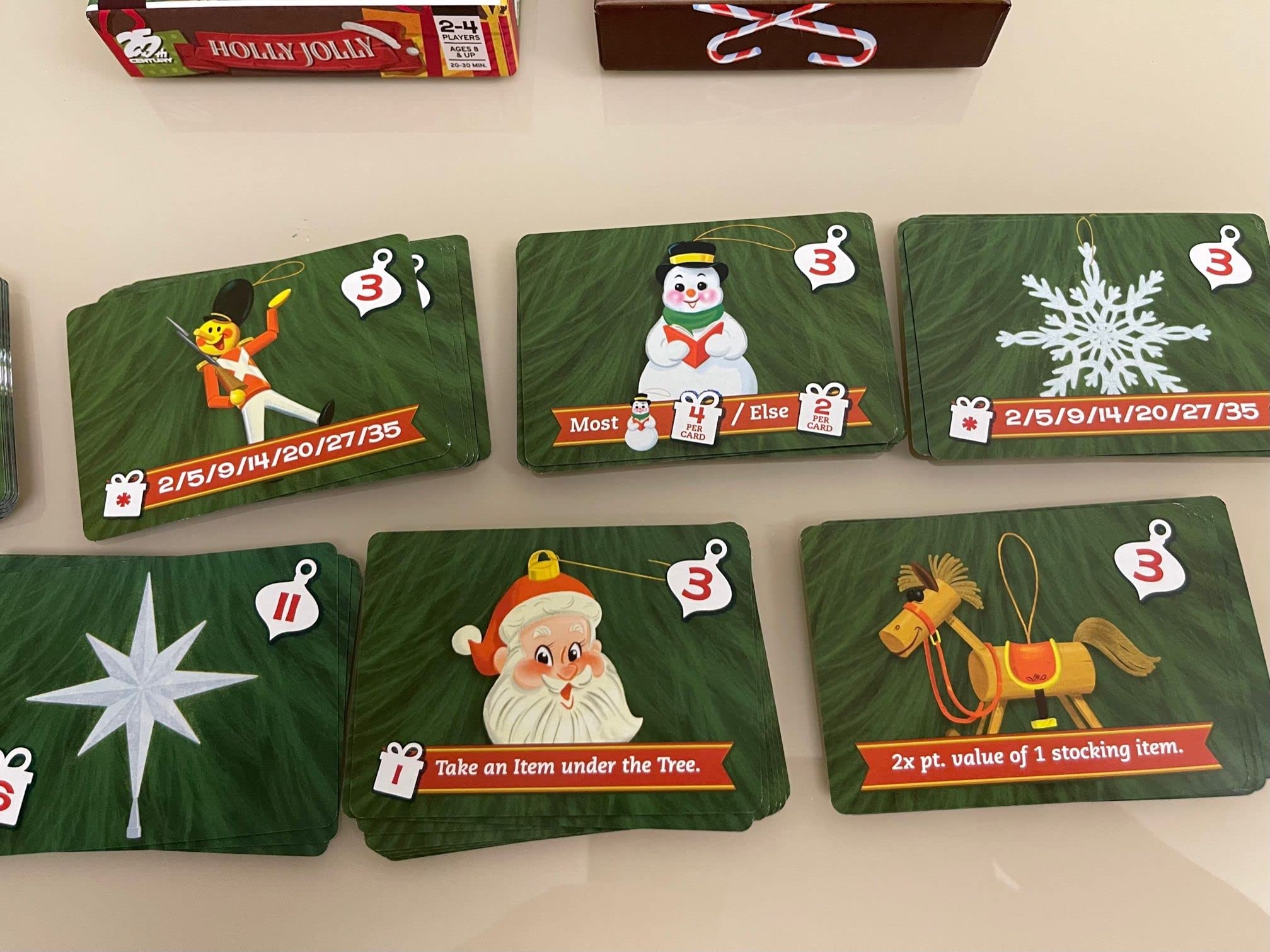 Holly Jolly, Christmas Themed Family Card Game, Collect Presents Ornaments & Stockings - 25th Century Games