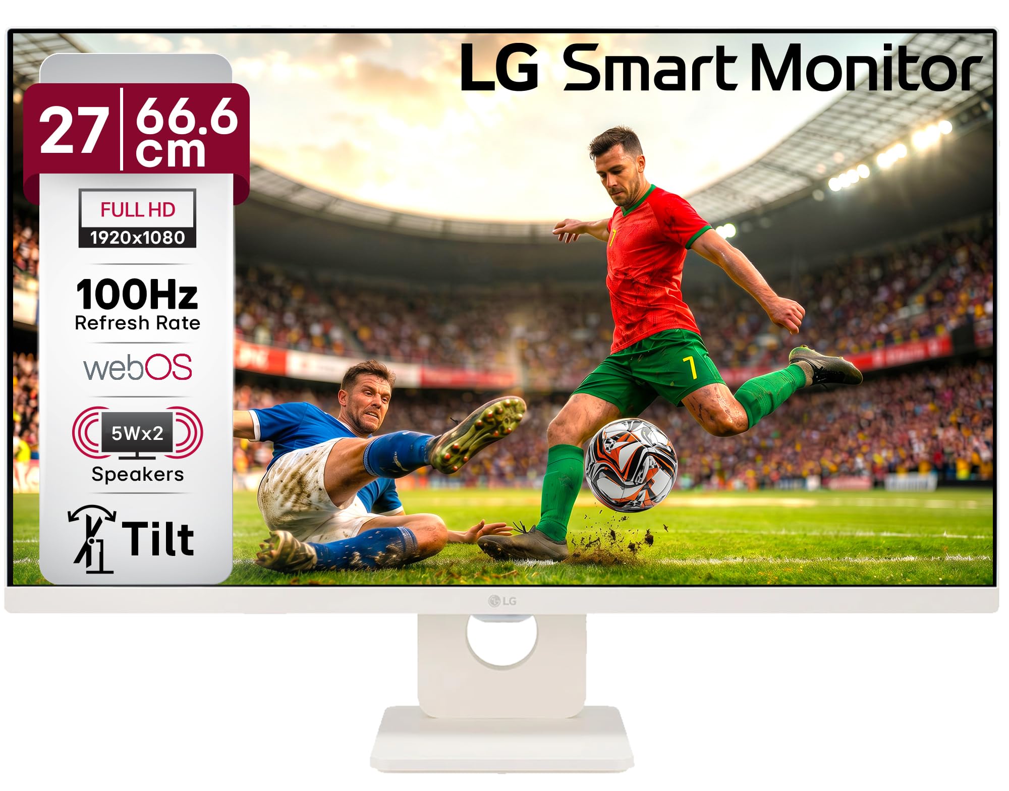 LG 27U511SA-W MyView Monitor 27" IPS Panel (1920x1080) 100Hz 5ms (GtG) WebOS 23 sRGB 99% Tilt (Horizontal Axis) White-image-4