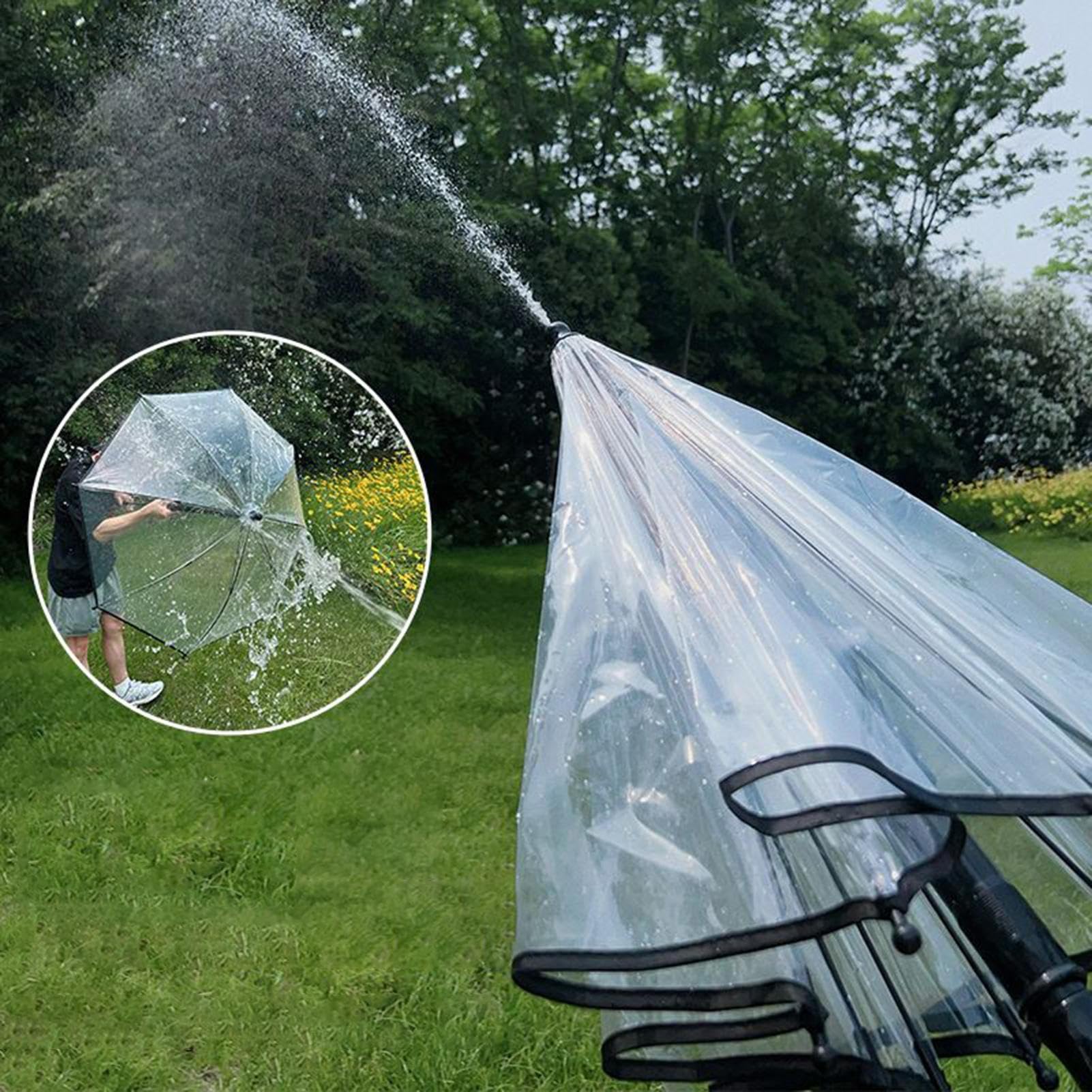 Pistolet À Eau De Combat Avec Abri Pluie Transparent Pour Jeux De Farce | Parapluie Pistolet À Eau Farceur Pour Extérieur Jardin Arrière-Cour Plage Piscine Garçons Adultes Anniversaire