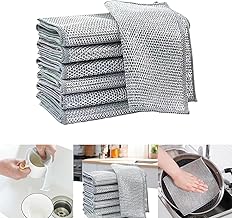 SORIN Multifunctional Non-Scratch Wire Dishcloth (Pack of 10), Steel Wire Dish Towel, Multipurpose Wire Dishwashing Rags for Wet and Dry, Scrubs & Cleans for Dishes, Sinks, Counters, Stove Tops