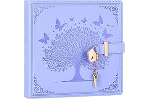 CAGIE Diary for Girls with Lock and Key | Square Leather Journal...