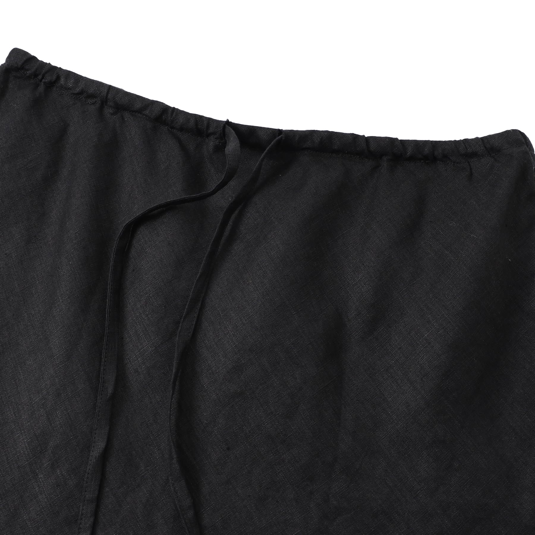 Amazhiyu Rock Damen Leinen Sommer Minirock Kurz Elastische Taille A-Linie