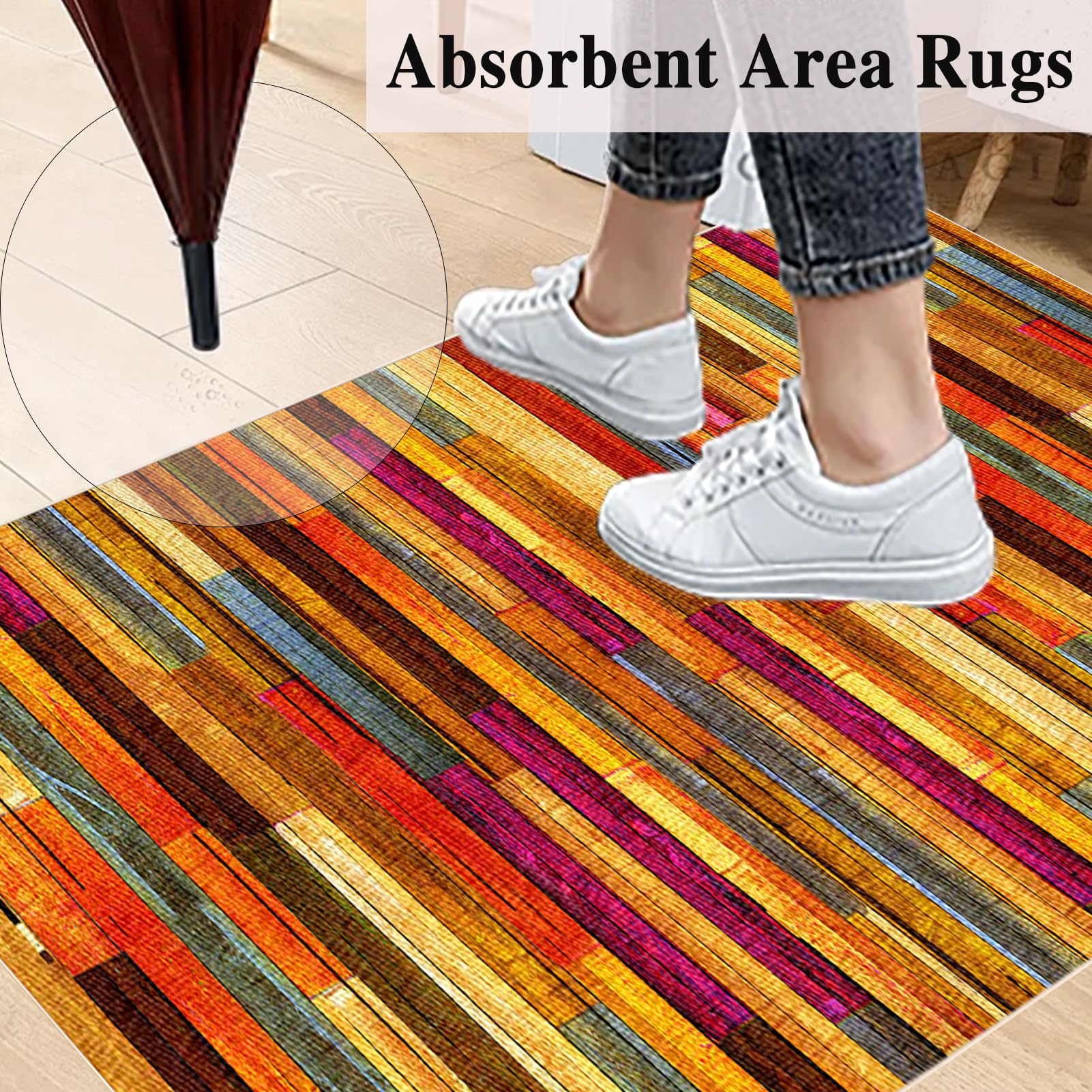 Läufer Teppich für Flur 40 x 300 cm Küchen Läufer Teppiche Rutschfester Waschbar Teppichläufer Flur Modern Küchenteppich Fußmatte Lang Schlafzimmer Entryway Runner Teppich Küchenläufer Matte