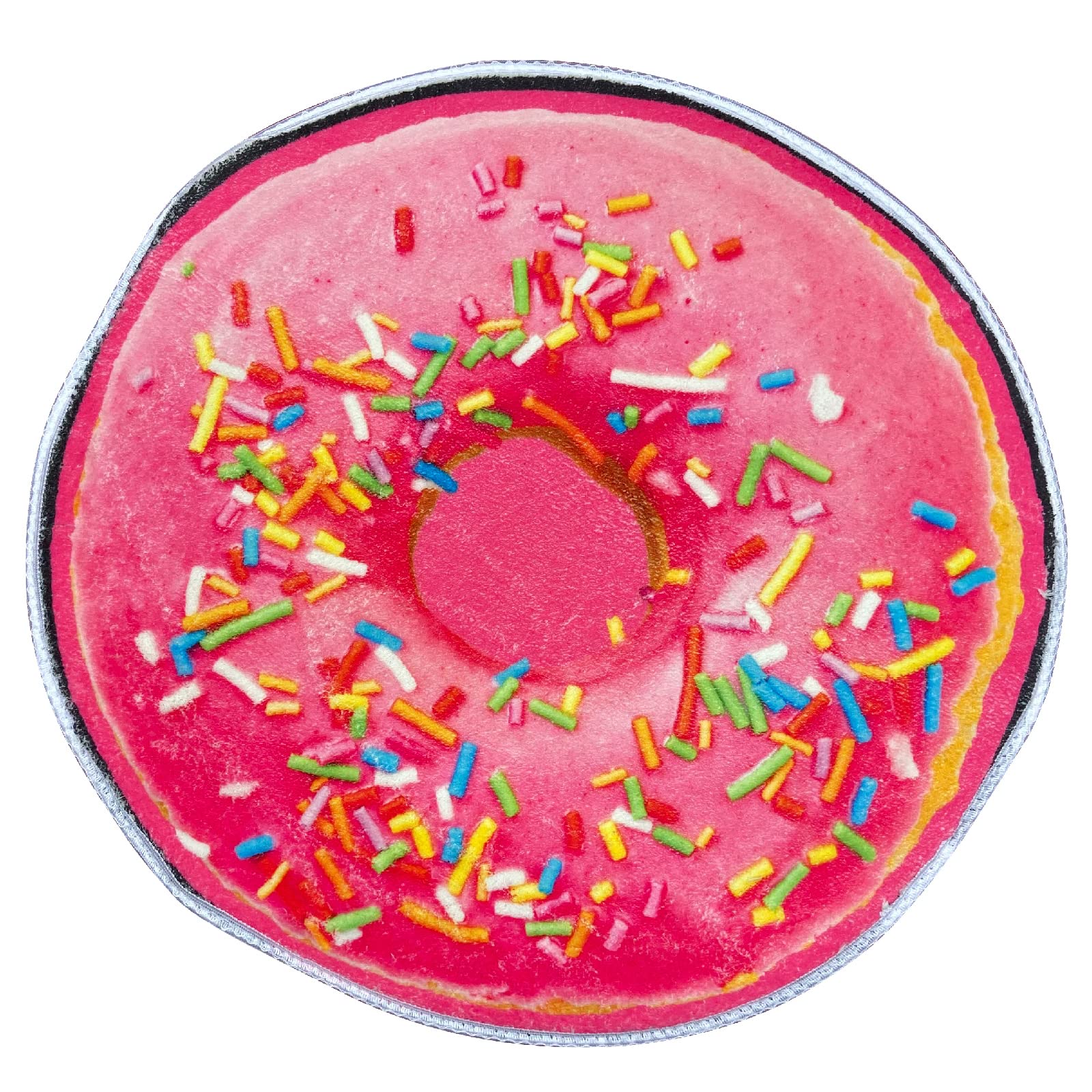 Creative Pink Strawberry Donuts Print Pattern Bath Rugs Bedroompersonalized Interesting Art Rug Microfiber Tufted Non-Slip Bathroom Plush Rugs Door Mat (24x23 in)