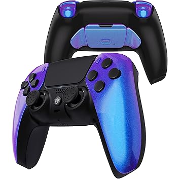 HexGaming Rival Esports Rival Controller 2 Paddle Buttons & Replaceable Thumbsticks & Flashshot for PS5 Custom Controller PC Wireles FPS Gaming Gamepad - Chameleon Black