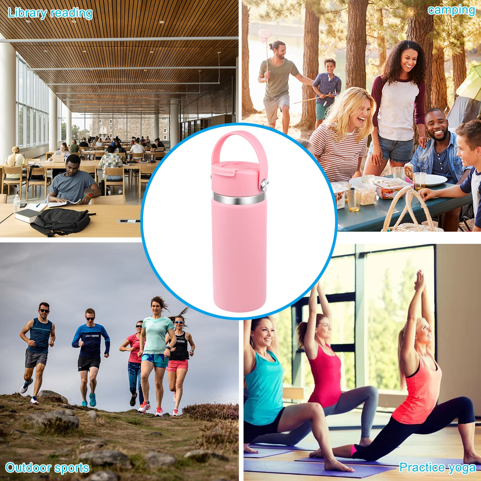 Tampa flip para Hydro Flask boca larga, tampas com alça flexível