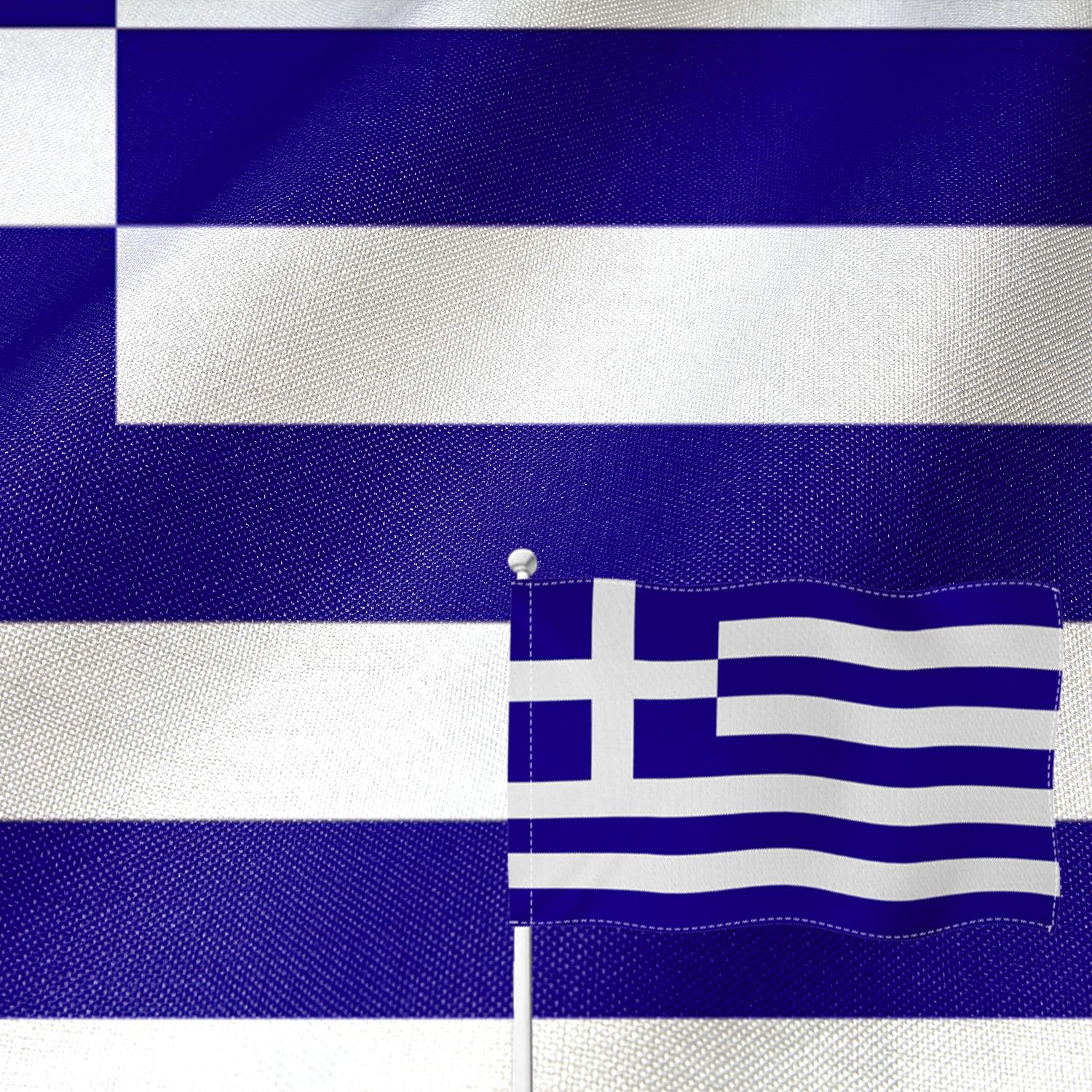 Drapeau de la Grèce double face idéal pour la décoration de jardin et célébrations culturelles