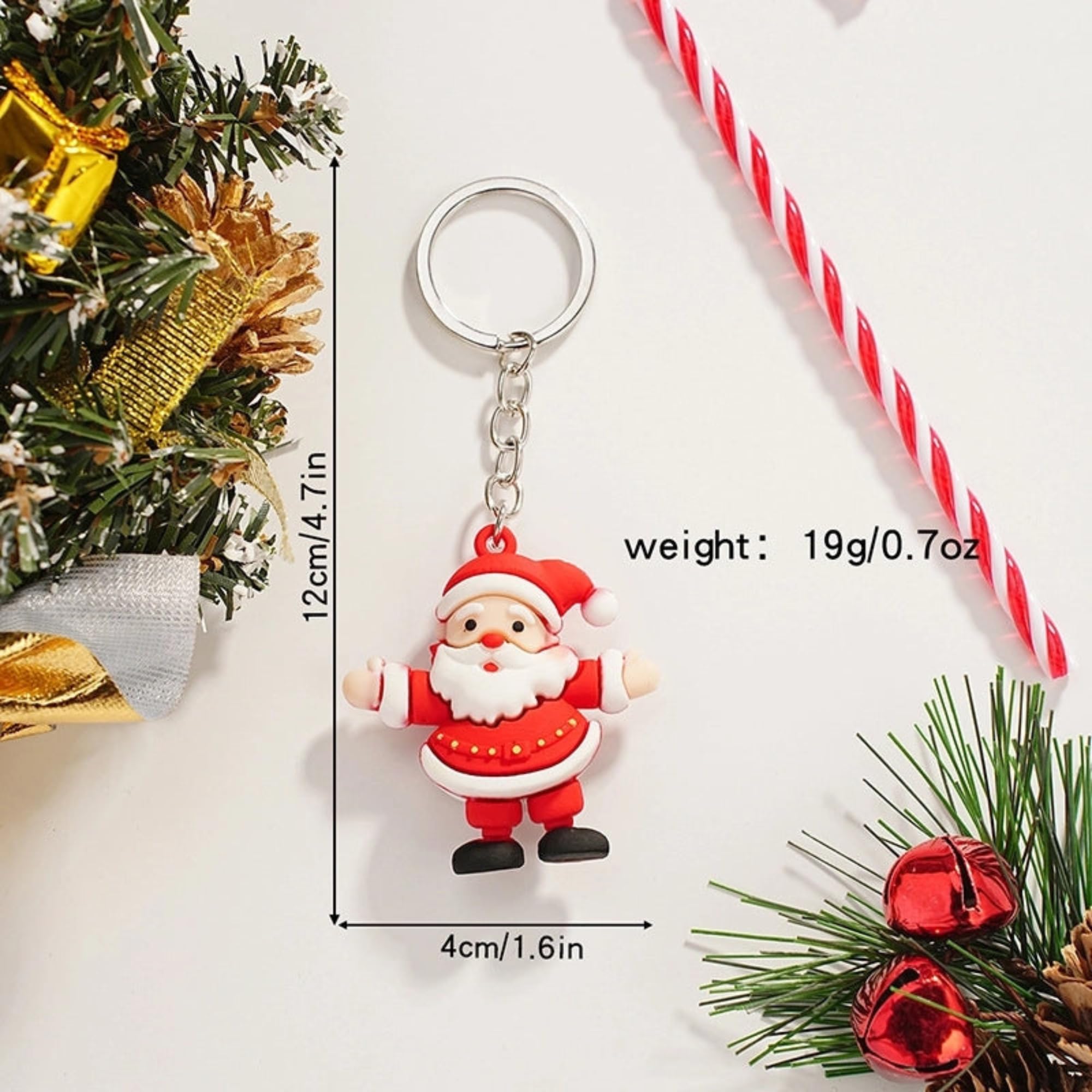 ARTLABEL Cute Keyring Key Chain For Kids Boys Girls & Children Best for Birthday Return Gifts (Santa (Pack of 12)) 2