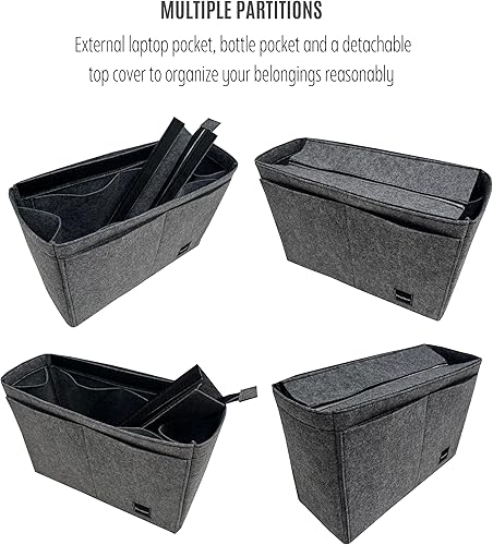 Miniatura 9 de Insert for Book Tote Organizer Medium, Small Book Tote Organizer Insert Best Fit Detailed Size, Large Book Tote Bag Organizer Premium Felt Handmade