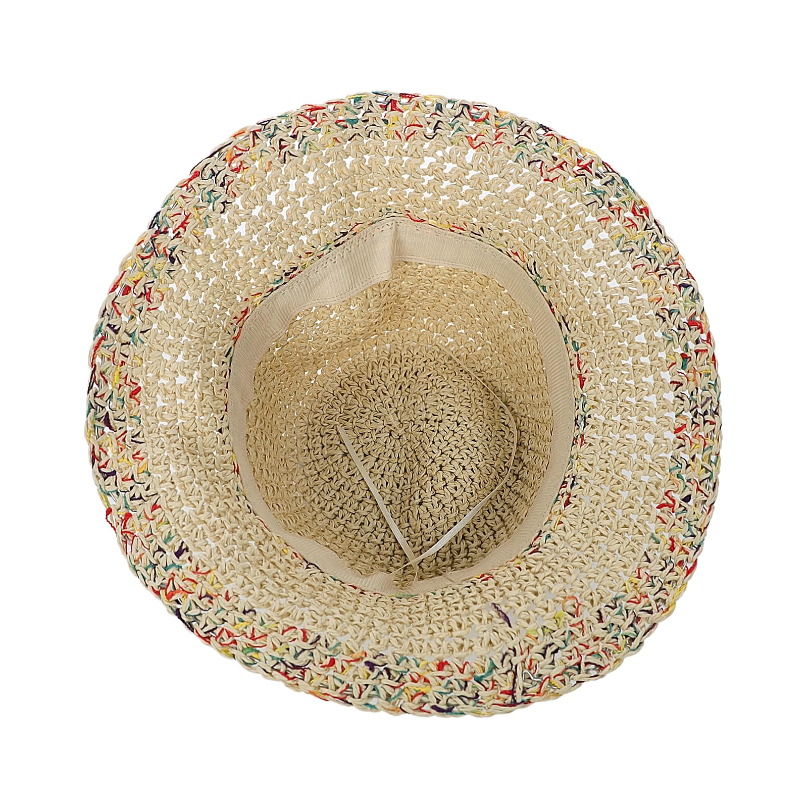 TINAYAUE Cappello di paglia da donna, per la spiaggia, traspirante, pieghevole, elegante cappello da pescatore, leggero, protezione UV, per il tempo libero, regolabile, per adulti, bambini