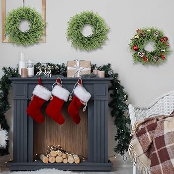2022white × green christmas wreathe① Amazon.com: Bright Green Whimsical Christmas Wreath (30
