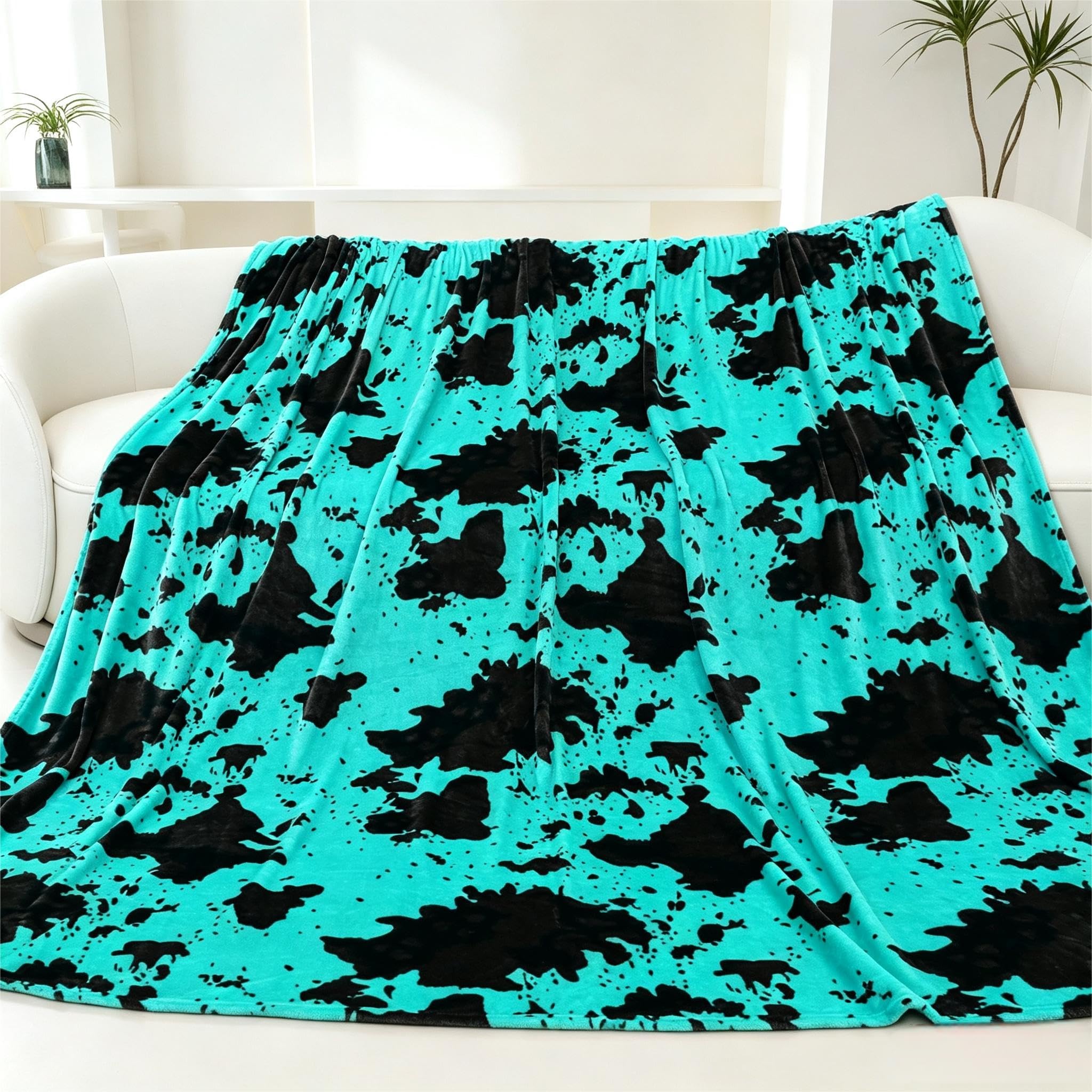 GEULAY King Size Throw Blanket for Bed, Teal Gifts, 90x108 inches