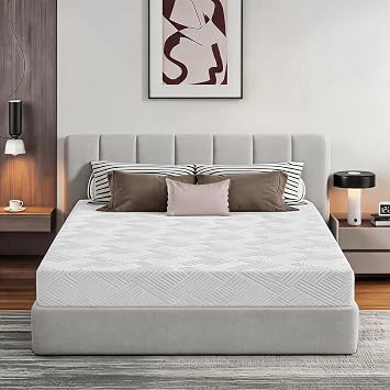 8" Full Size Memory Foam Mattress, Gel Cooling Bed Mattress with Breathable, Removable Cover, Medium Firm for Pressure and Pain Relief, Boxed | Fiberglass Free | CertiPUR-US Certified