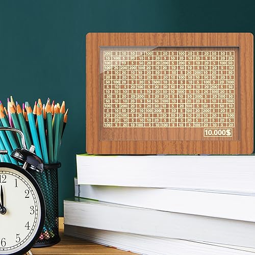 Miniatura 5 de Alcancía para adultos y niños, banco de monedas de madera para niños y niñas, caja de dinero para adultos con contador para meta de ahorro $10000 El