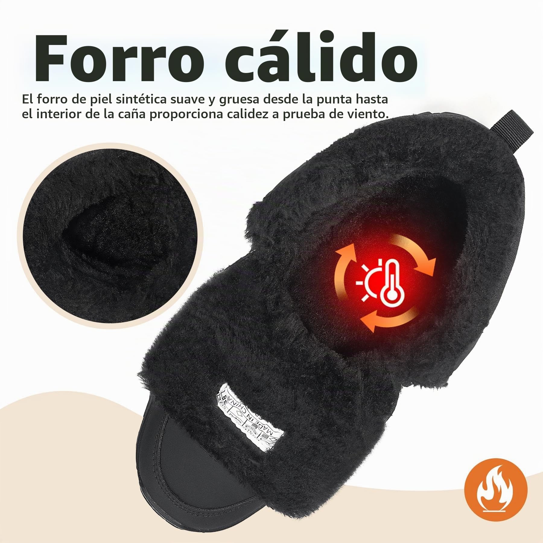Mishansha Botas de Nieve Mujer Cálido Forrados Invierno Gr.36-42 | Botines Invierno,Antideslizante,Zapatos de Invierno,Cortavientos Botas Montaña,Senderismo Acampada