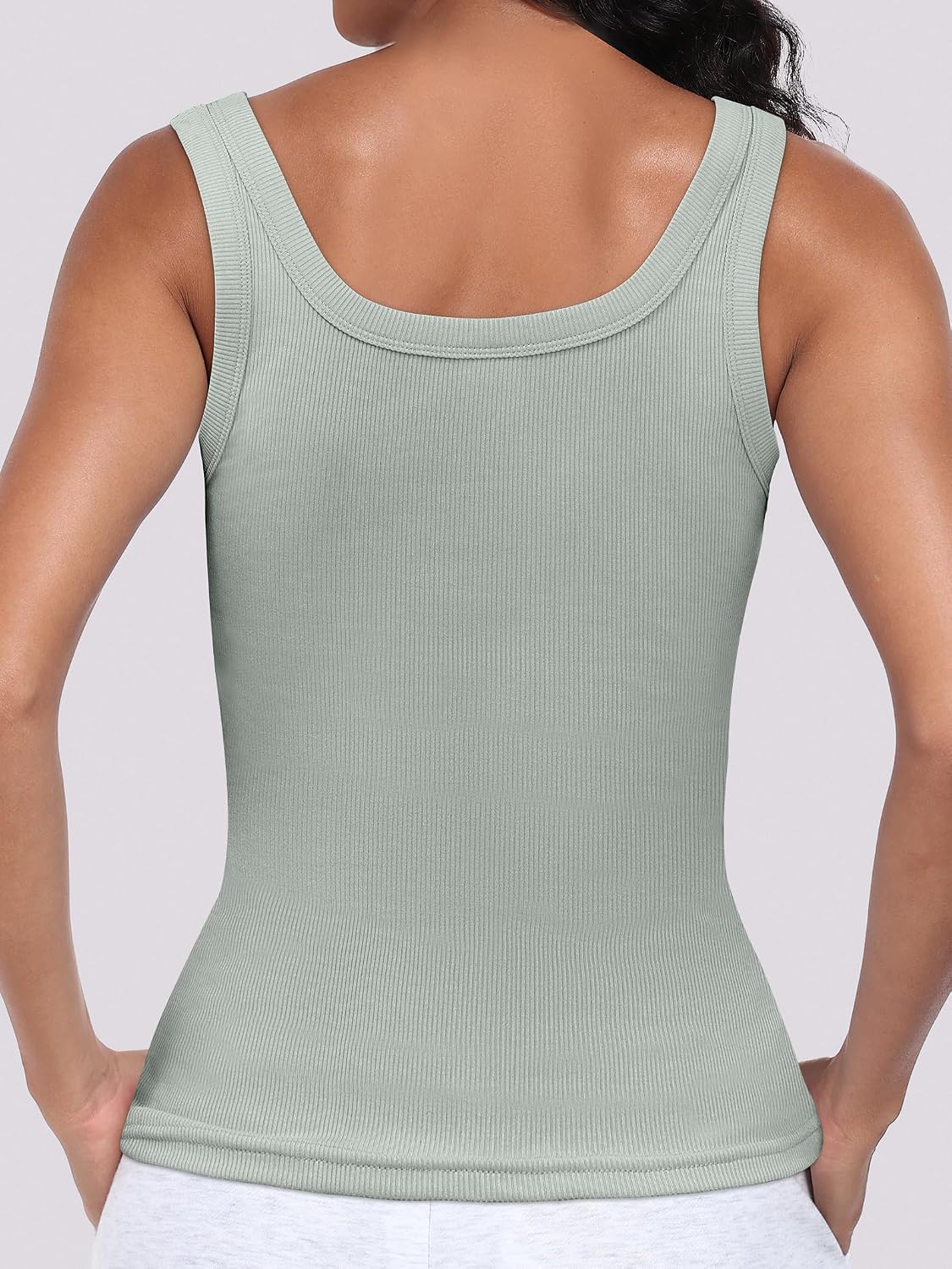ANRABESS Womens Sleeveless Scoop Neck Tank Top Ribbed Fitted Summer Basic Slim Cute Tops 2026 thumbnail