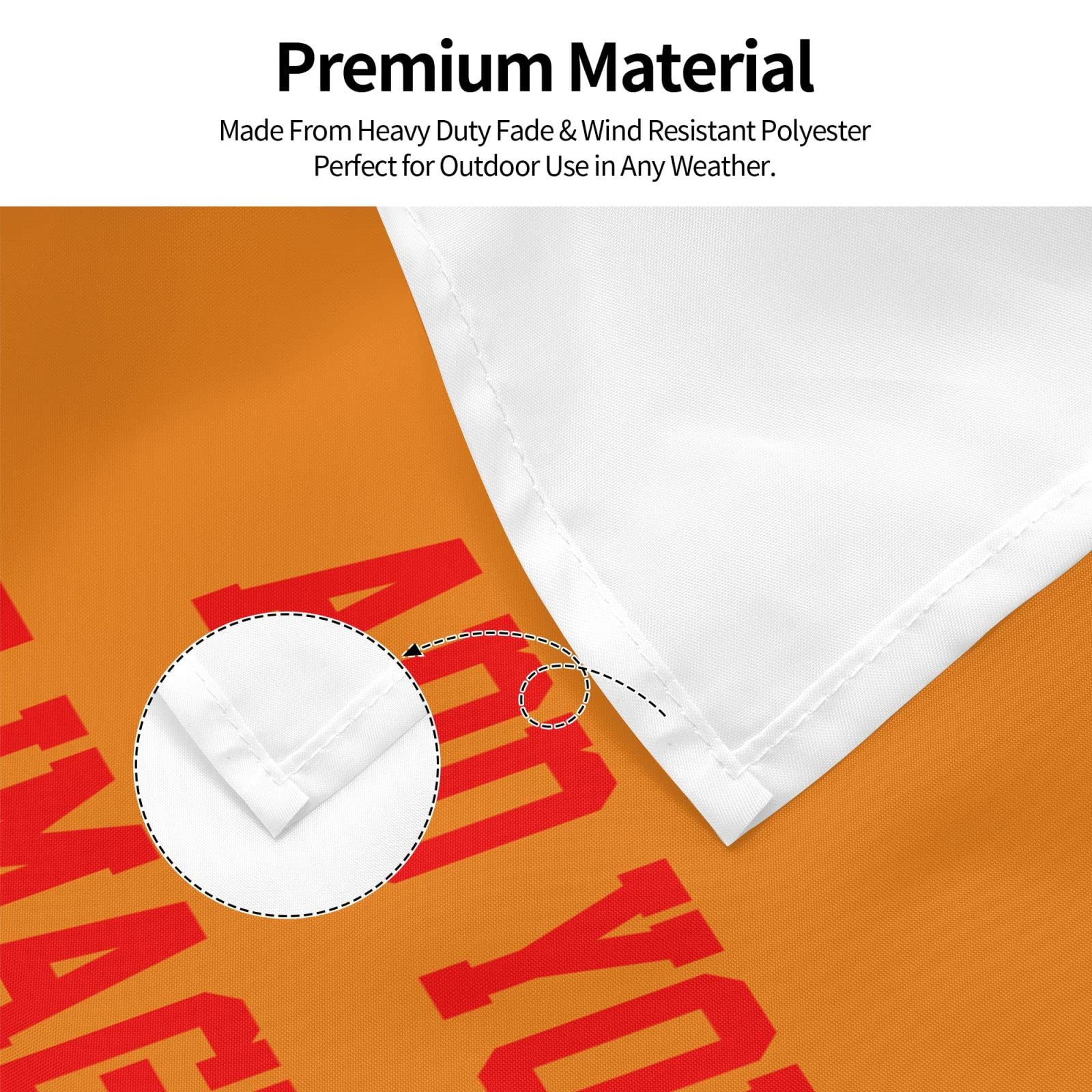 Drapeau Personnalisable Avec Photo/logo/texte - Taille 5x8 Pieds (environ 1,5x2,4 M) - Tissu Polyester, œillets Métalliques