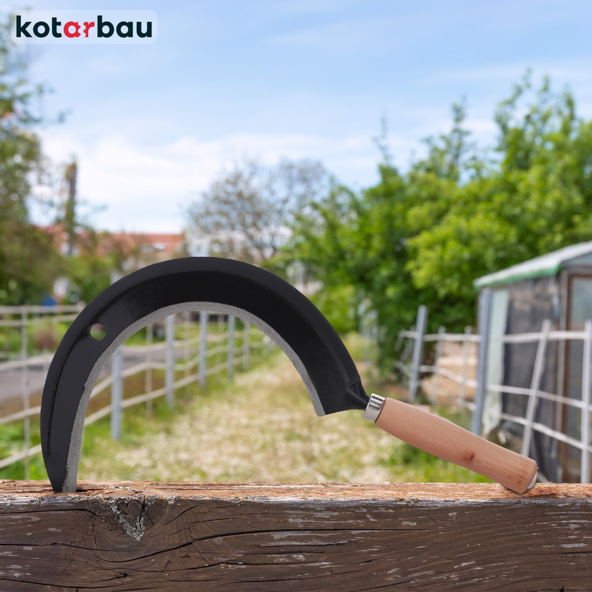 KOTARBAU® Pala Rotonda da 235 mm, Falce per Falce da Giardino