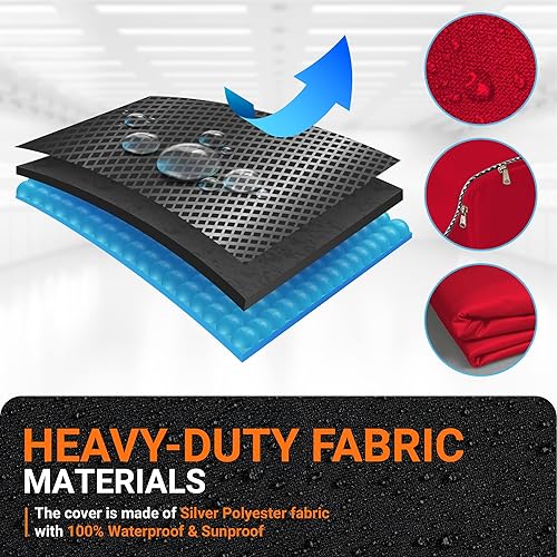 Miniatura 3 de BlueStars Cubierta de lavadora para carga superior, protección exterior premium para la mayoría de fundas de lavadora y secadora, 29 pulgadas de