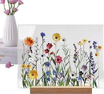 Amazon.co.jp: アクリル花柄模造ガラス、ステンドアクリルフラワー