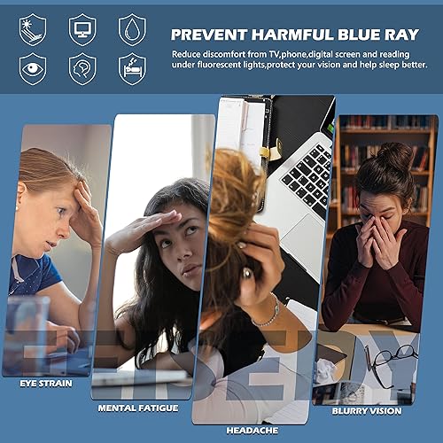 Miniatura 4 de FEISEDY Gafas clásicas con bloqueo de luz azul para mujer, diseño de mariposa, de gran tamaño, B9092