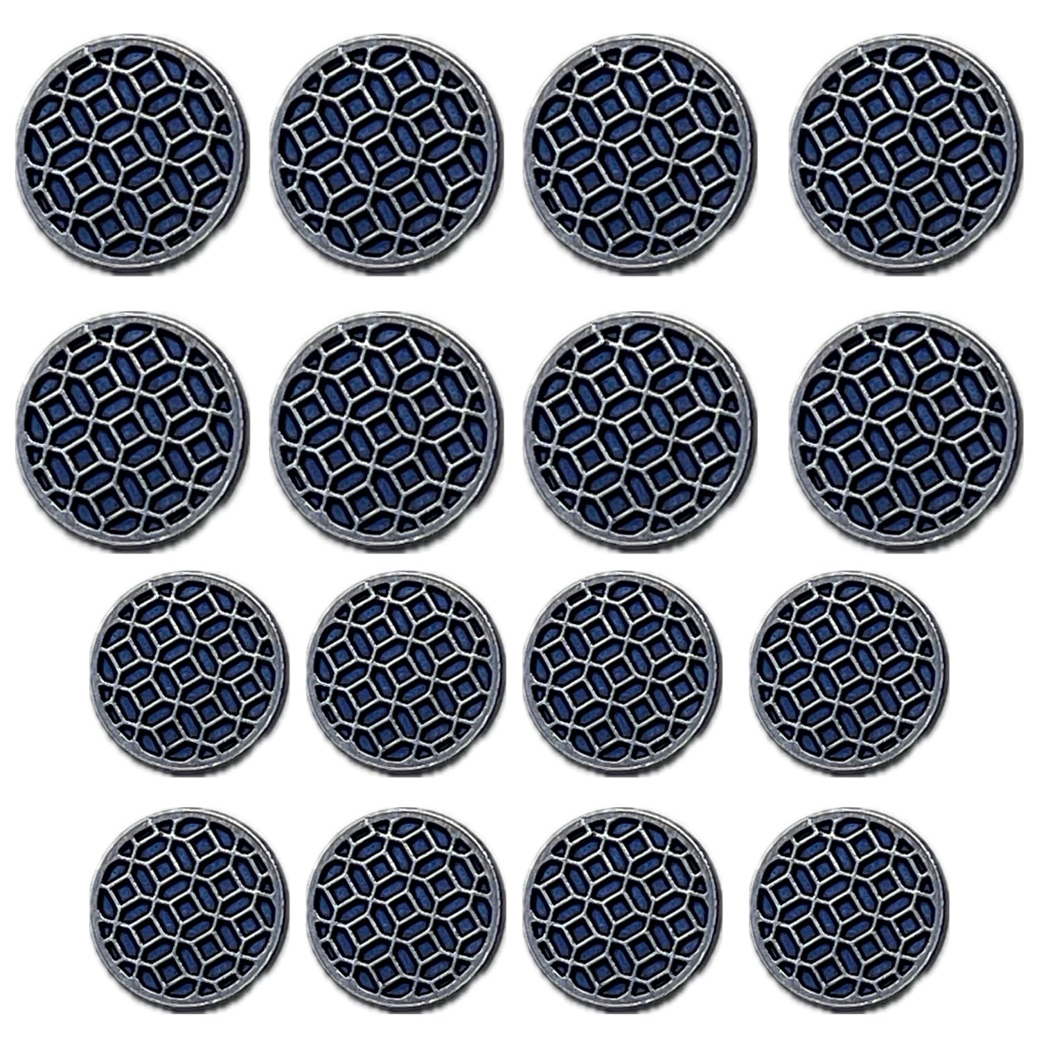 Ani Accessories Round Detailed Mesh Button for Coat Blazer Suit Sherwani and Indian Dresses Sports Coat Uniform Jacket Pack of 16 (8 Big + 8 Small)-picture-28