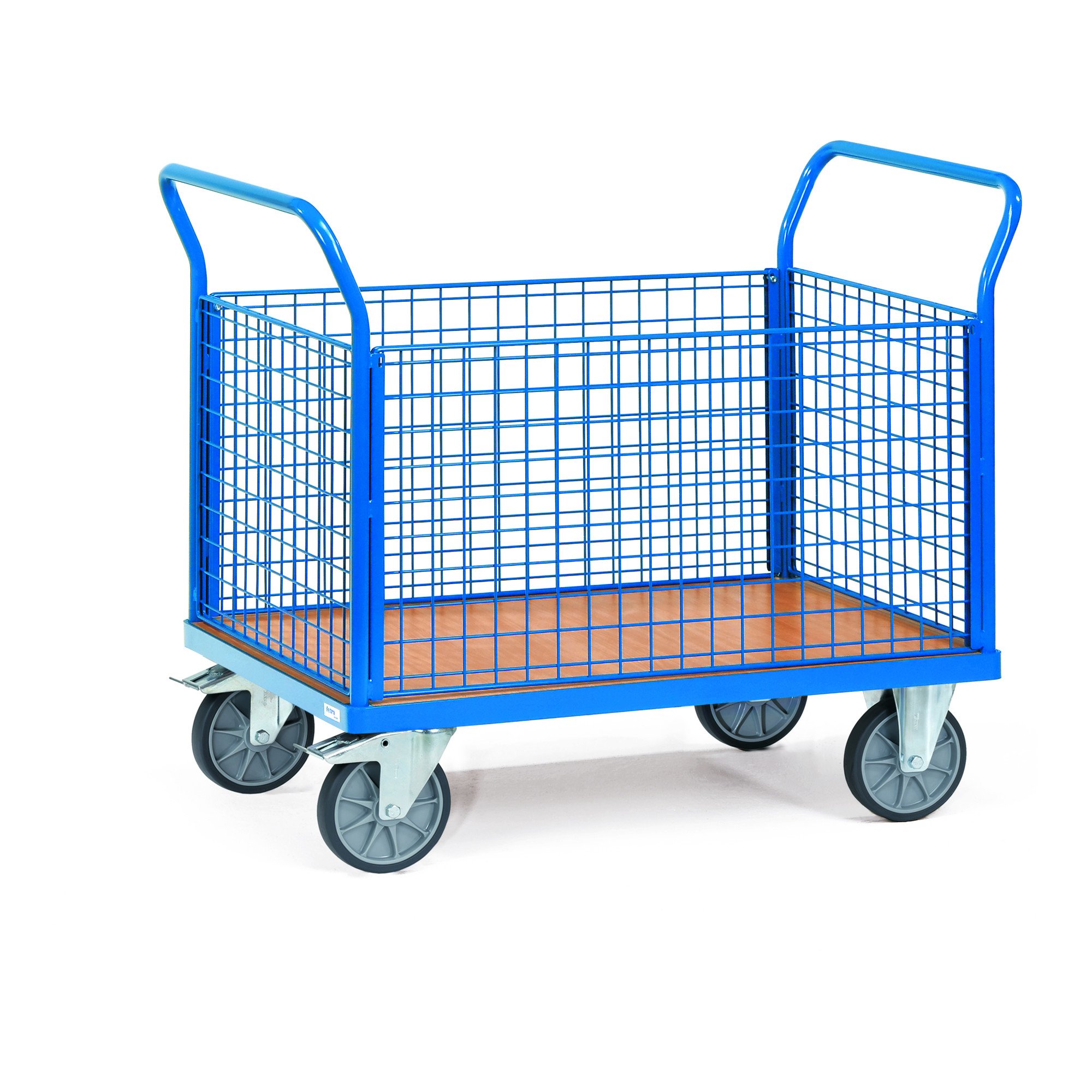 Fetra Transportgeräte mttgg1552 F 502 Wagen Transport mit Mesh, mit 4 Panelen Design, 1000 mm x 700 mm Plattform, 1180 mm Länge x 709 mm Breite x 990 mm Höhe