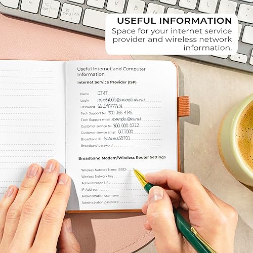 Miniatura 35 de Clever Fox - Libreta de contraseñas con pestañas alfabéticas, organizador de direcciones de Internet, tamaño pequeño de bolsillo, para inicios de