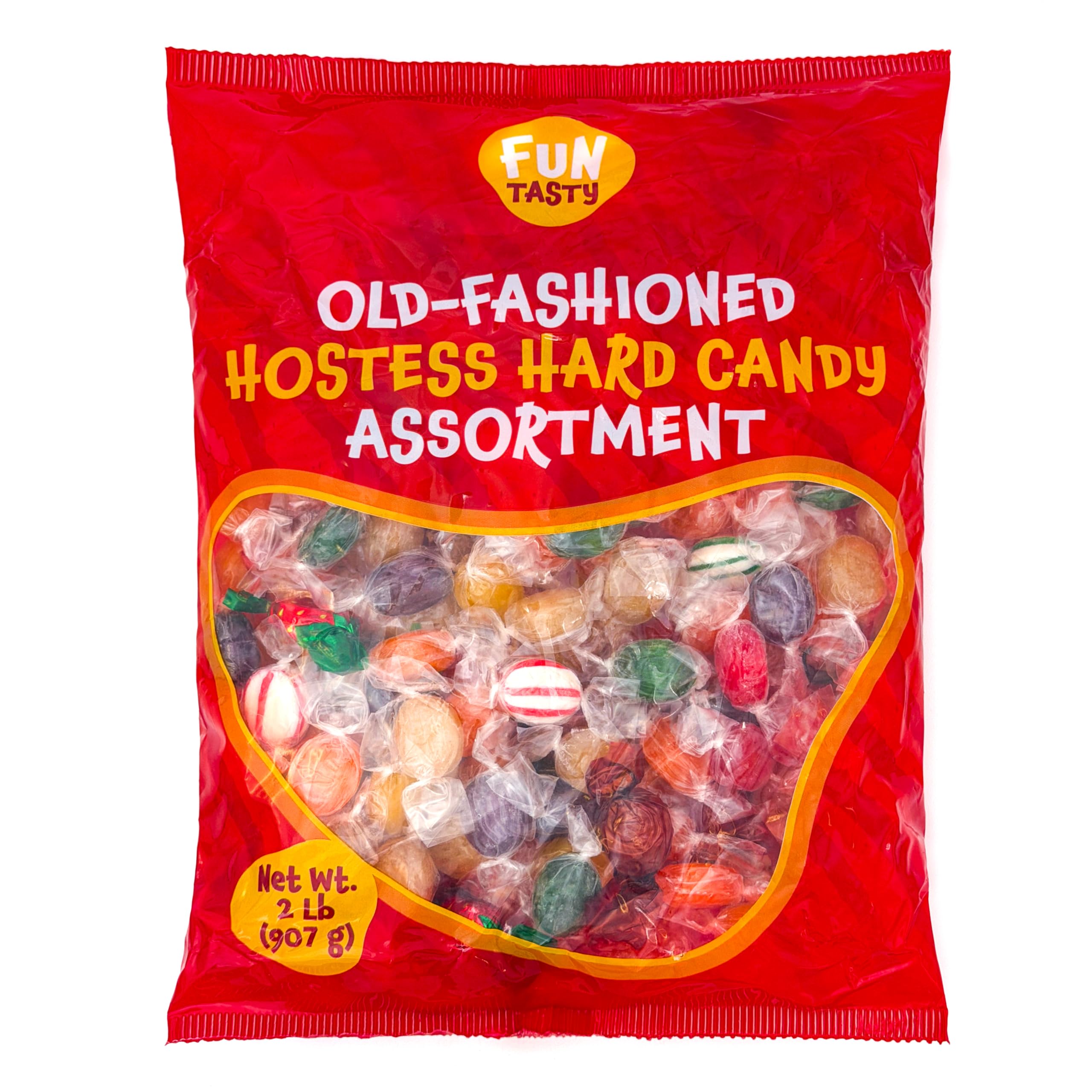 Old Fashioned Hard Candy Sortiment – 0,9 kg Beutel – Bonbons einzeln verpackt – Pfefferminze, Erdbeere, Zimt, Butterscotch und Fruchtaromen