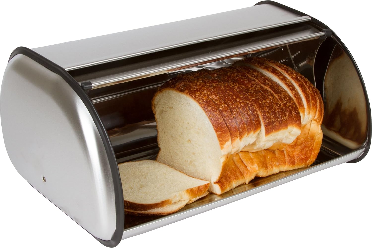 Rolltop Stainless Steel Bread Box By Trademark