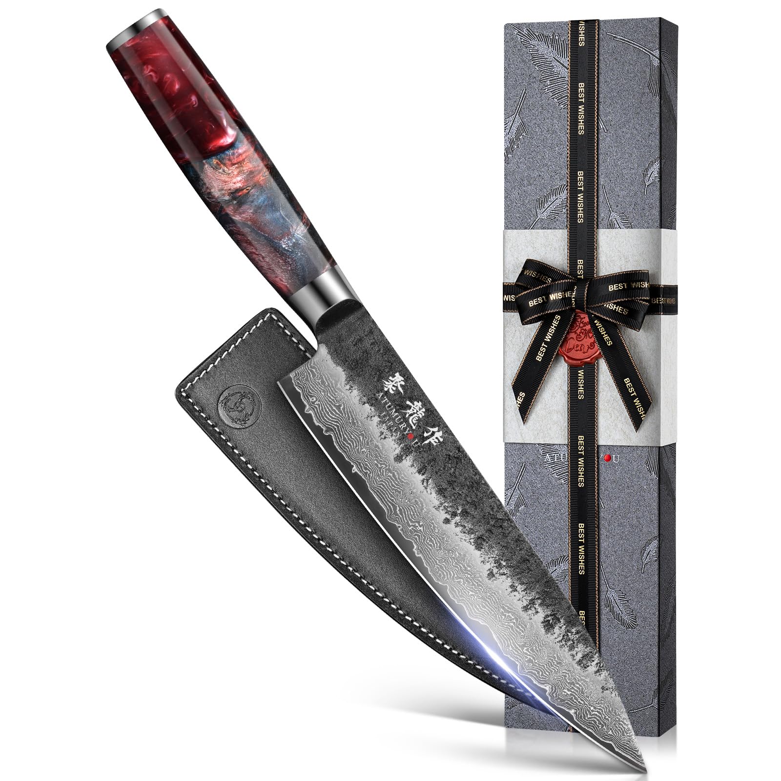 Japanese Chef Knife, 8 Inch VG10 Damascus